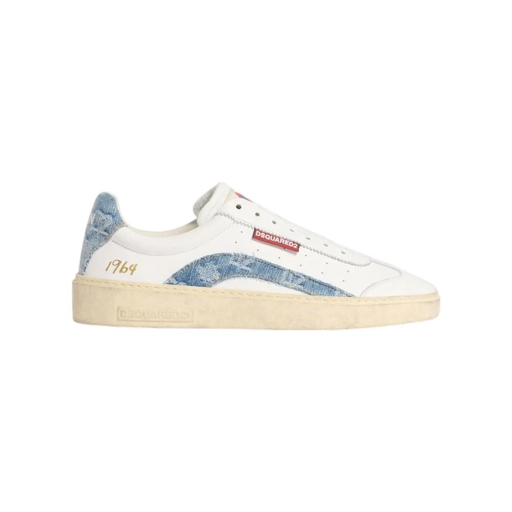 DSQUARED2 Sneakers DSQUARED2 uomo SNM047111508754M4238 Denim Bianco SNM047111508754 M4238