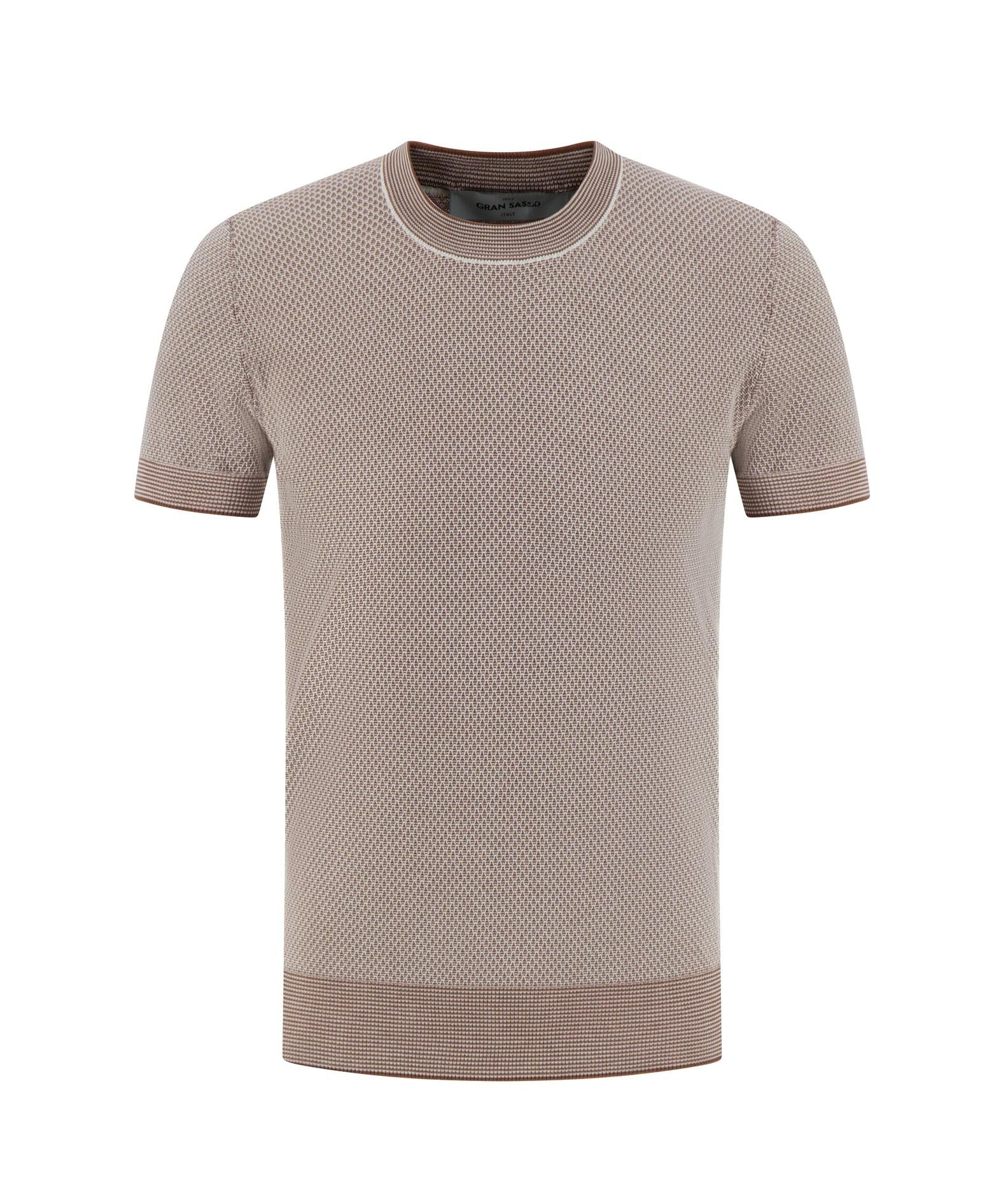 GRAN SASSO T-shirt Gran Sasso uomo 5713620651 168 punto operato Marrone<BR/> 5713620651 168