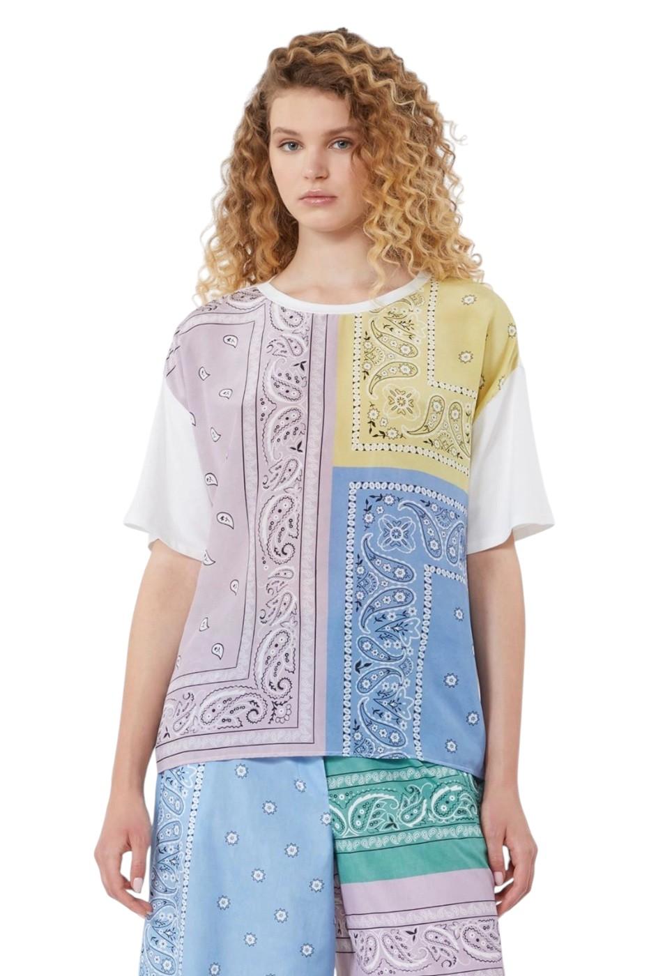 WEEKEND T-shirt Weekend donna 2615941062600 002 Pampas stampa bandana Multicolor<BR/> 2615941062600 002