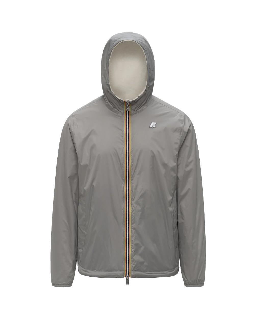 K-WAY Giubbino K-WAY unisex K8134TW JAKE REVERSIBLE INTERLOCK Beige Grigio slim reversibile cappuccio K8134TW C84
