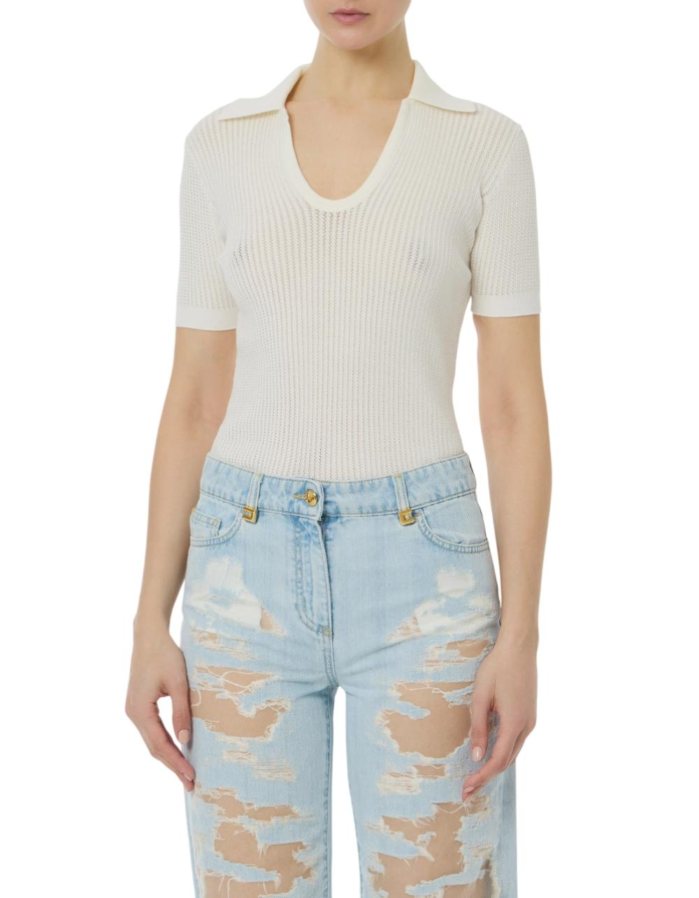 ELISABETTA FRANCHI Maglia Elisabetta Franchi donna MK74Q61E2360 Avorio<BR/><BR/> MK74Q61E2 360