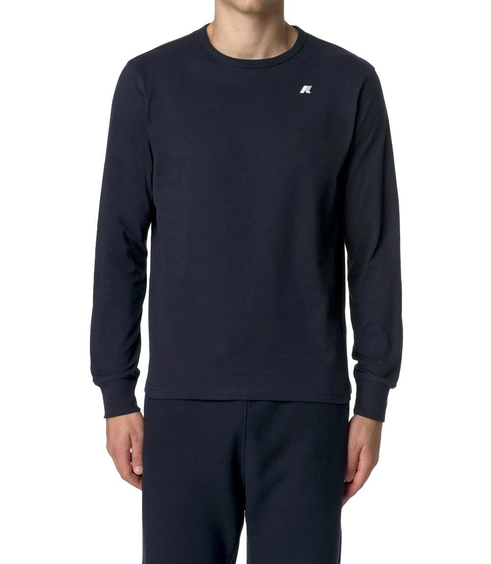 K-WAY Maglia K-way uomo K8136DWK89 Elmer Js Peach blu<BR/><BR/> K8136DW K89