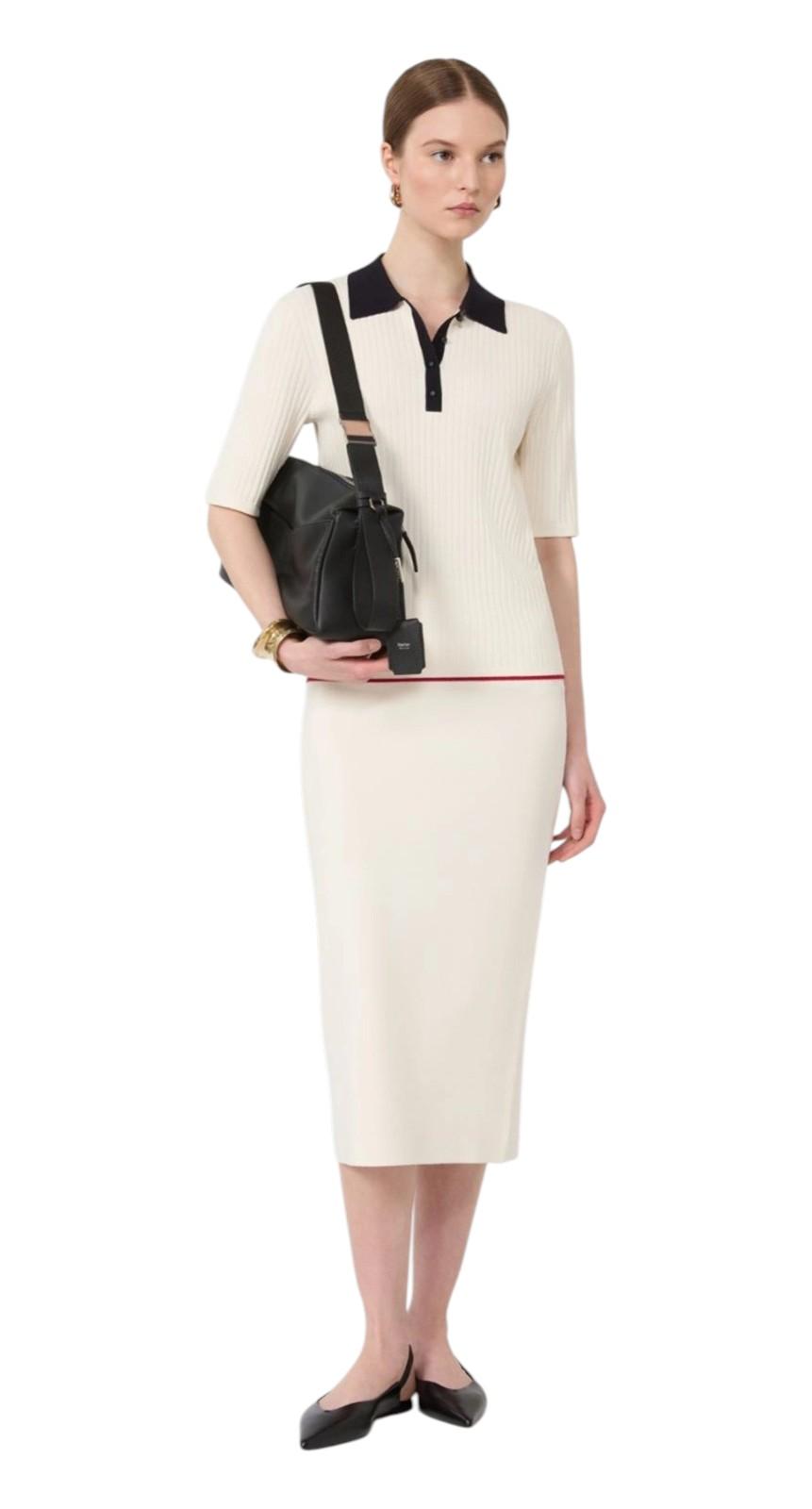 STUDIO Maglia Studio donna 2616361031600 009 Oscuri in viscosa stretch Bianco Blu<BR/> 2616361031600 009