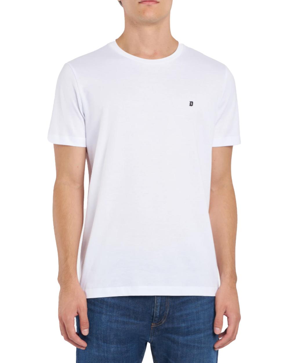 DONDUP T-shirt DONDUP uomo US198JF0271ZL4 Bianca girocollo regular a maniche corte US198JF0271ZL4 000