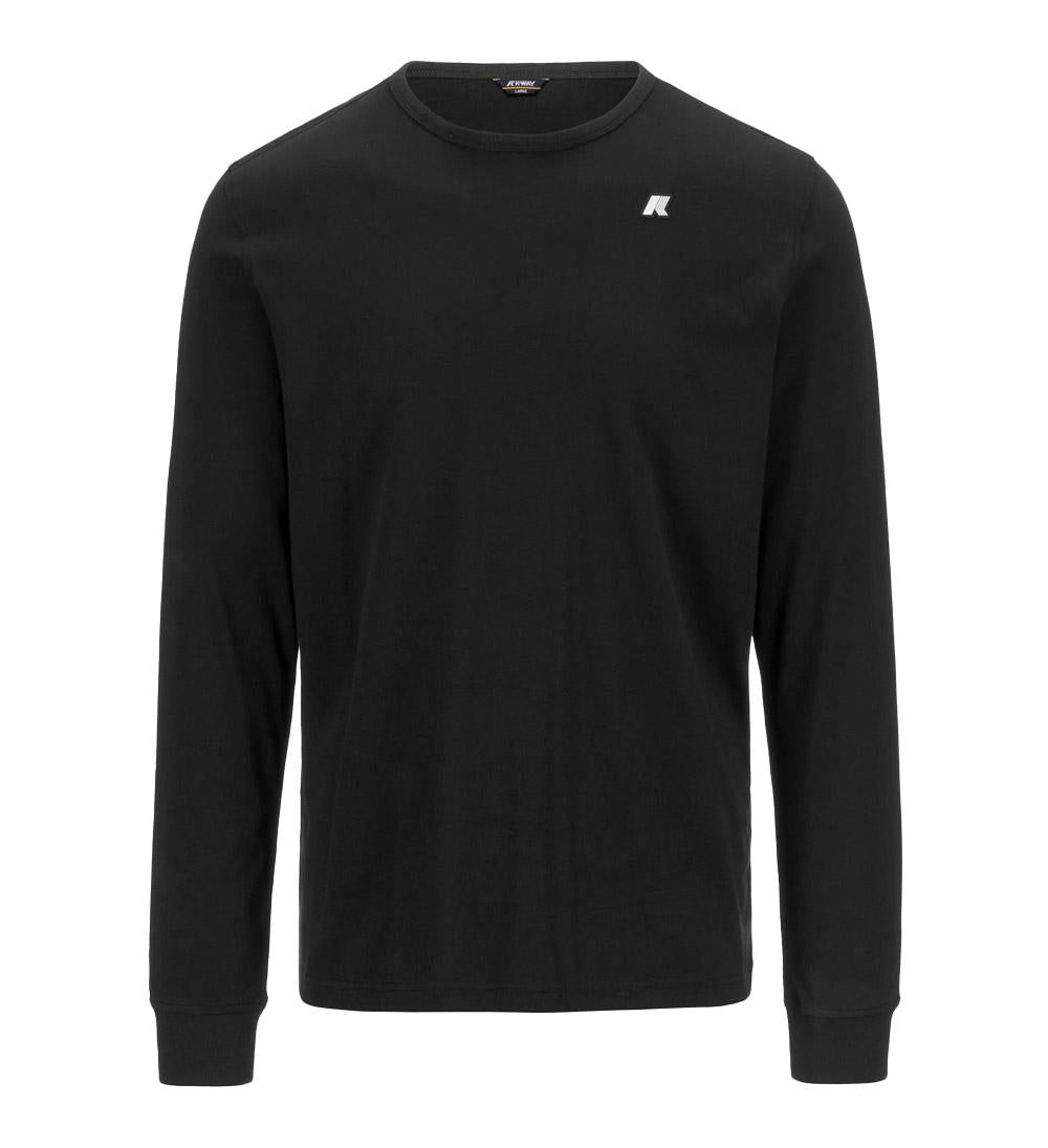 K-WAY Maglia K-way uomo K8136DWUSY Elmer Js Peach nera girocollo slim fit K8136DW USY