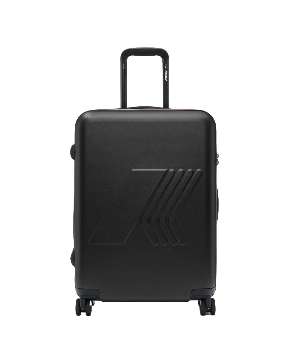 K-WAY Trolley K-WAY uomo EUDOXIEUR LOGO K81439W Nero logo stampato all over tasca K81439W USY