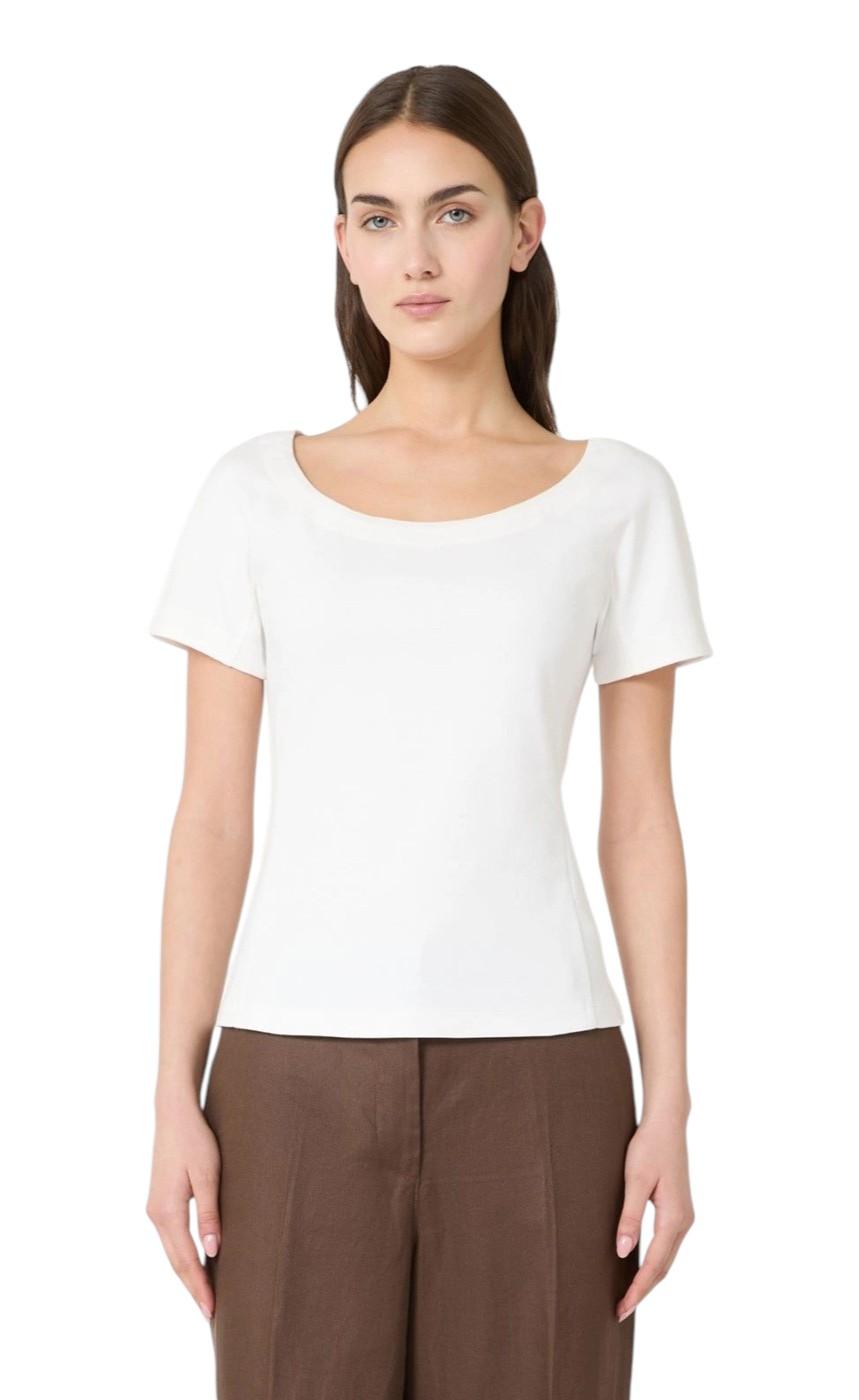 WEEKEND T-shirt Weekend donna 2615941122600 001 Multig in jersey interlock Bianco <BR/> 2615941122600 001
