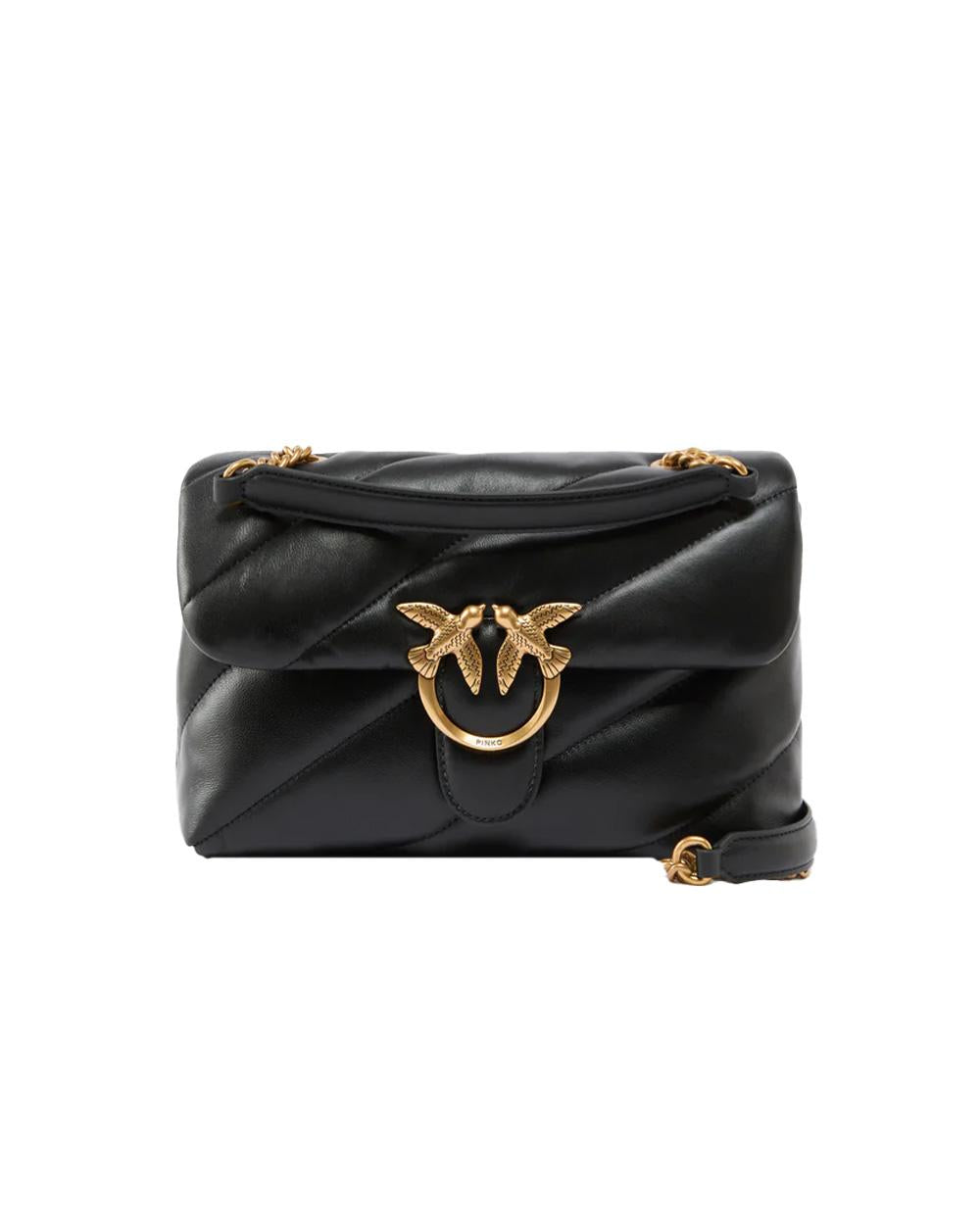 PINKO Borsa PINKO donna CLASSIC LOVE BAG PUFF 100038A0F2 Nera nappa pelle trapuntatura tracolla oro 100038A0F2 Z99Q