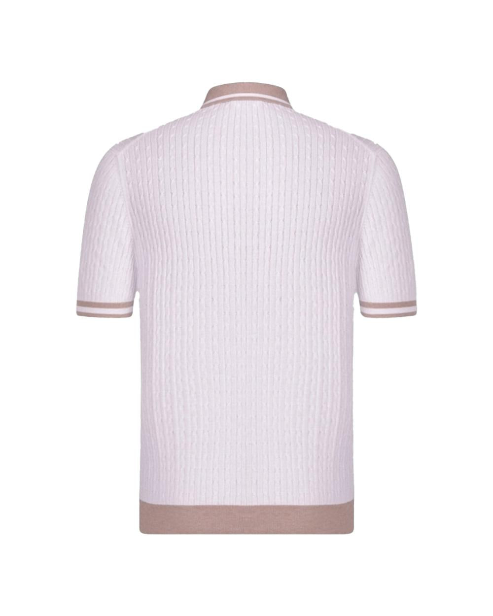 GRAN SASSO Polo GRAN SASSO uomo 5711320625 Bianca lavorazione a trecce regular fi cotone 5711320625 002