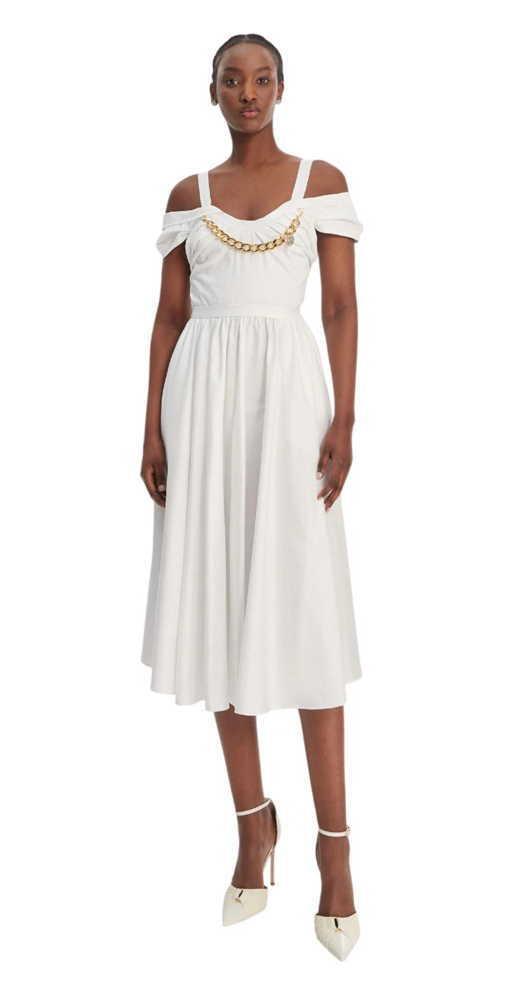 ELISABETTA FRANCHI Abito Elisabetta Franchi donna AB92161E2100 Daily Bianco<BR/> AB92161E2 100