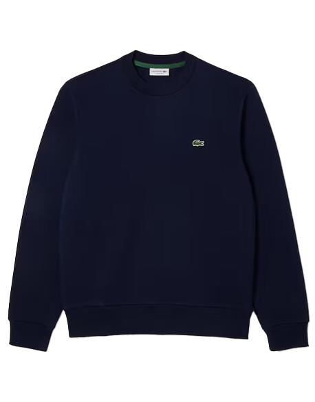 LACOSTE Felpa Lacoste uomo SH9608 Blu cotone taglio classic collo alto <BR/> SH9608 166