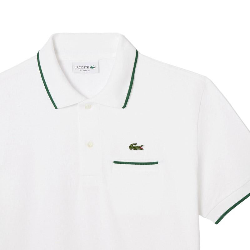 LACOSTE Polo Lacoste uomo PH9838 737 bianca profilo in contrasto PH9838 737