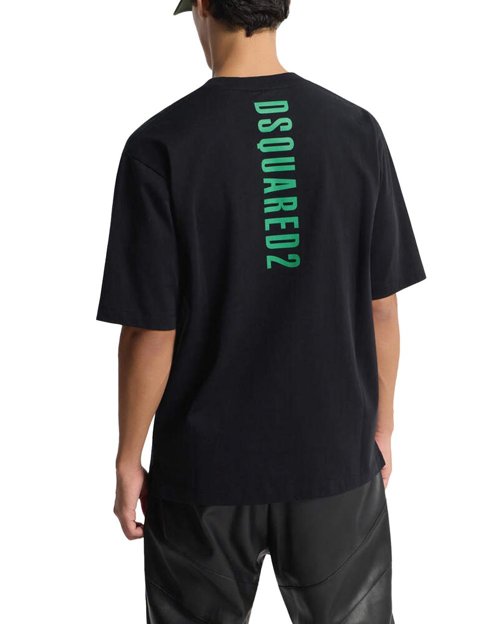 DSQUARED2 T-shirt DSQUARED2 uomo Technicolor Loose Fit S74GD1559D20106 Nera loose girocollo stampa logo cotone S74GD1559D20106 900