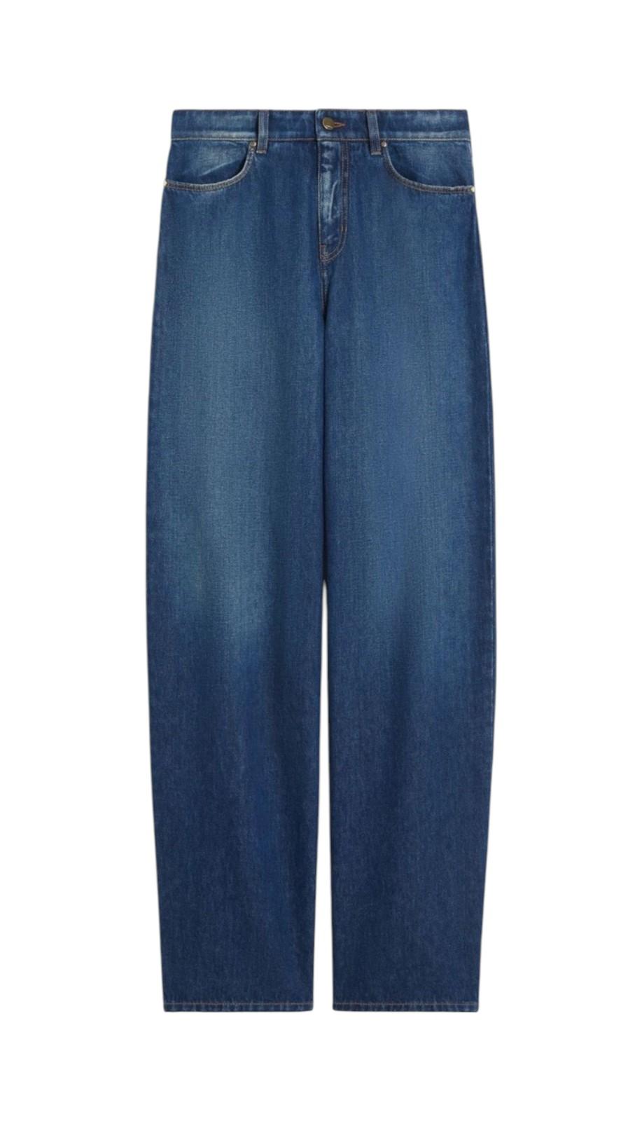 STUDIO Jeans Studio donna 2616181011600 005 Palude 5 tasche baggy in denim Blu<BR/> 2616181011600 005