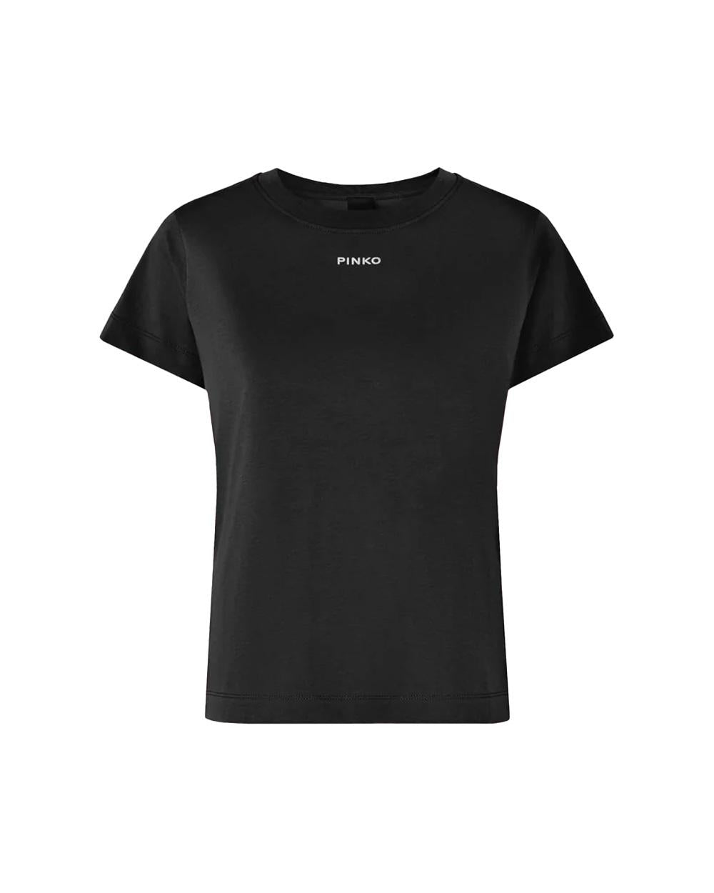 PINKO T-shirt PINKO donna 100373A34F Nera cotone girocollo manica corta 100373A34F Z99