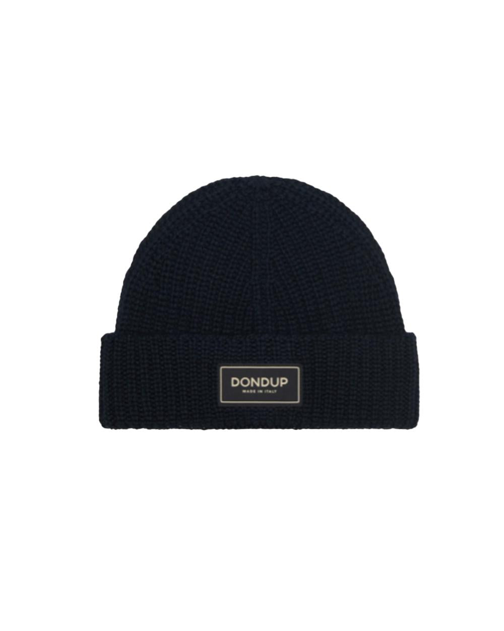 DONDUP Cappello DONDUP uomo UQ06500474UXXX Blu lana tecnica a costa inglese UQ065Y00474UXXX 890