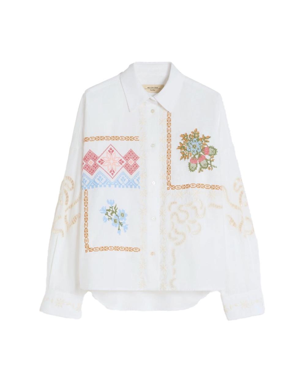 WEEKEND Camicia WEEKEND donna FONTE 2615111022600 Bianca boxy popeline cotone bottoni fondo stondato 2615111022600 001