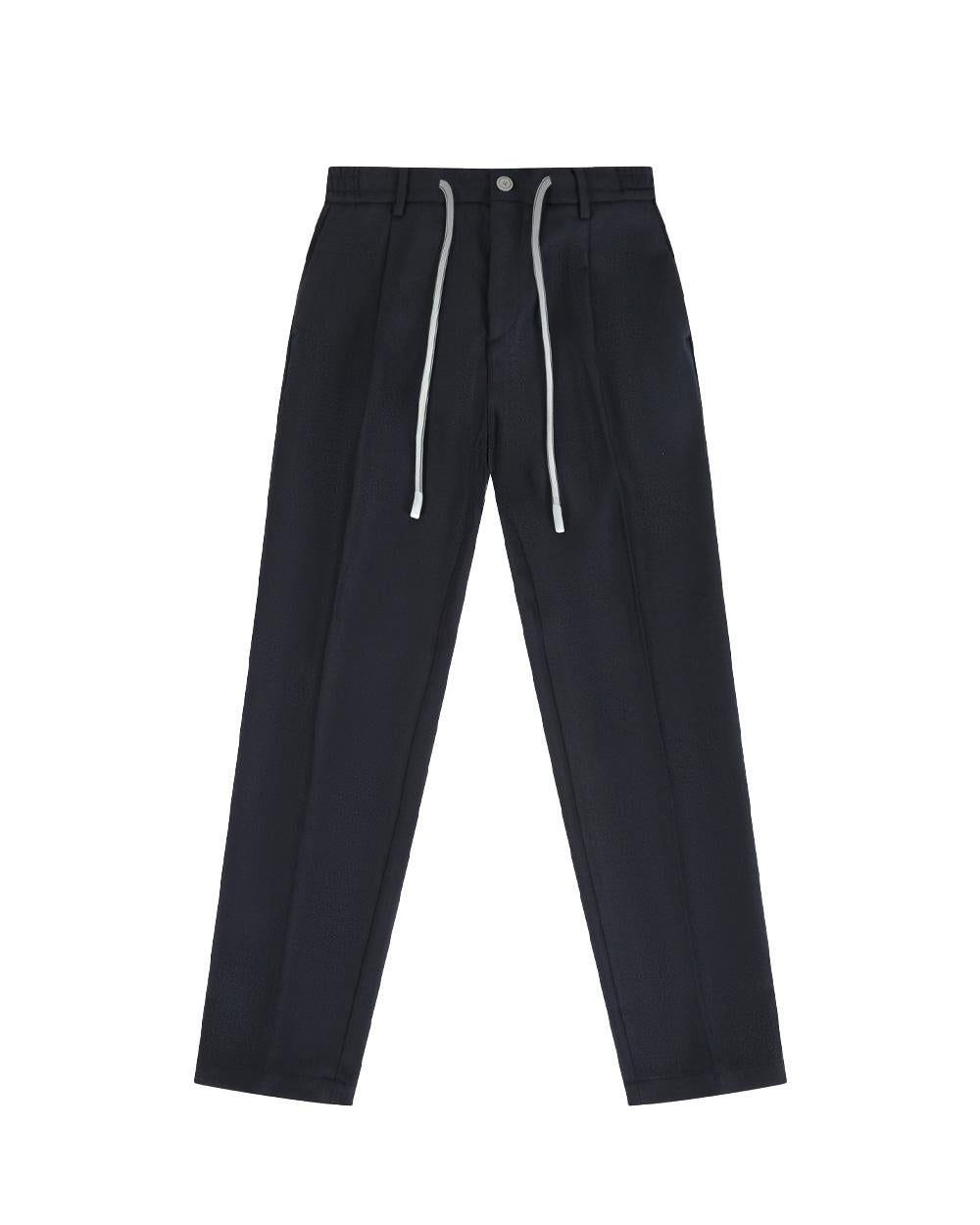 DANIELE ALESSANDRINI Pantalone Daniele Alessandrini uomo P014 Nero slim fit materiali alta qualità coulisse regolabile P014 101