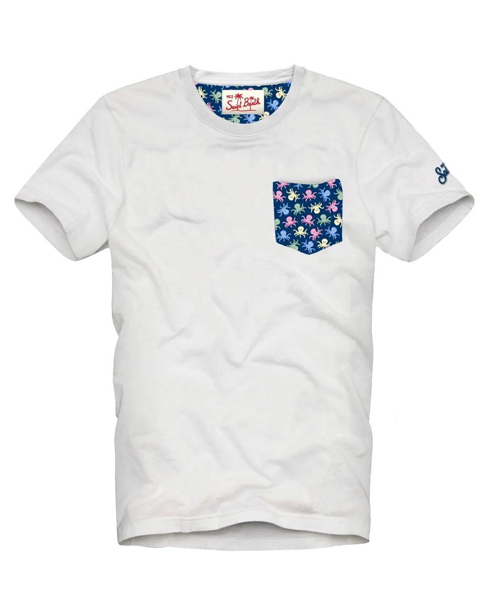 MC2 SAINT BARTH T-shirt Mc2 Saint Barth uomo Blanche Polpy multi BLA000100706L 61