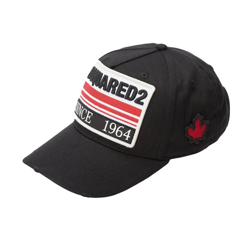 DSQUARED2 Cappello Dsquared2 uomo BCM051605C00001M90 nero patch BCM051605C00001M 90