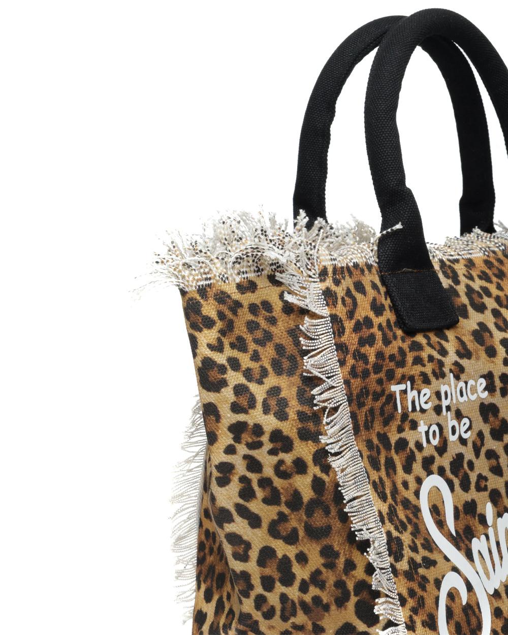 MC2 SAINT BARTH Borsa MC2 SAINT BARTH donna Vanity VANI00100427L Nera leopard design cotone VANI00100427L 00