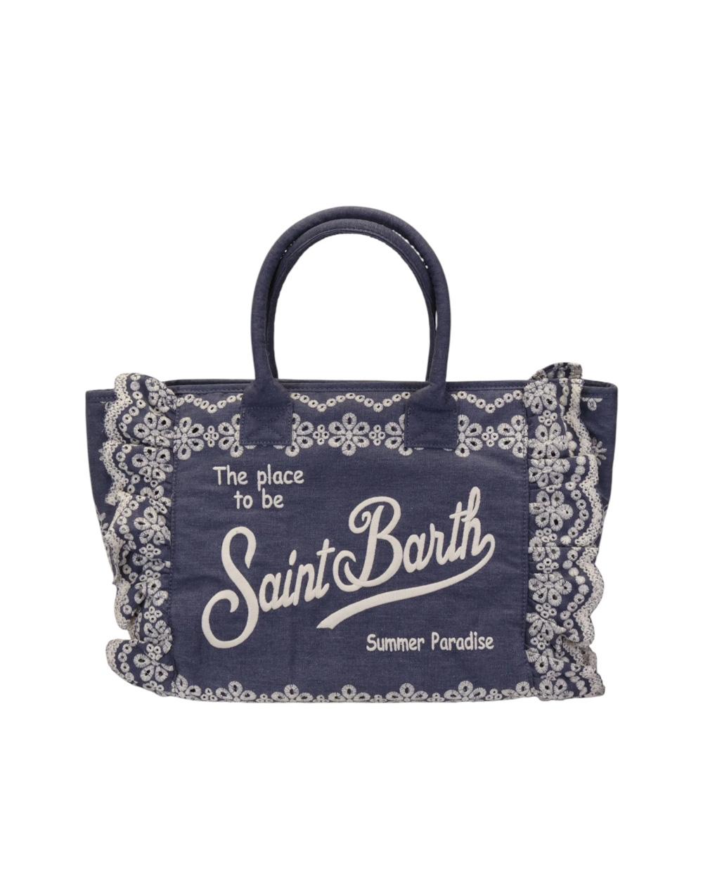 MC2 SAINT BARTH Borsa MC2 SAINT BARTH donna Vanity VANI002900485L Blu manici zip logo dettagli VANI002900485L 00