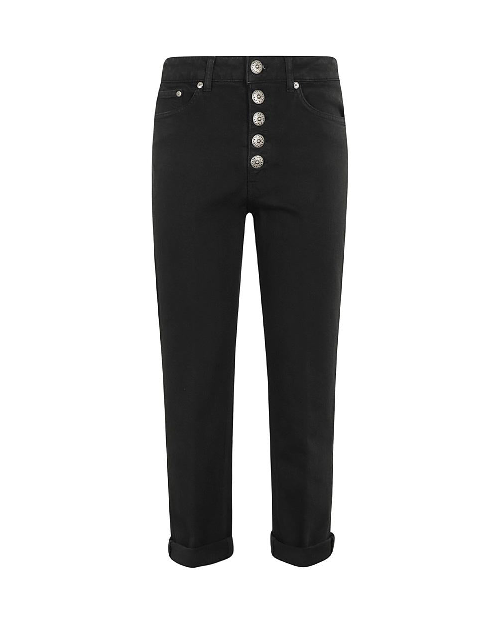 DONDUP Jeans DONDUP donna DP268BBS0033DR4 nero cotone denim bottoni gioiello cinque tasche DP268B BS0033 DR4 999