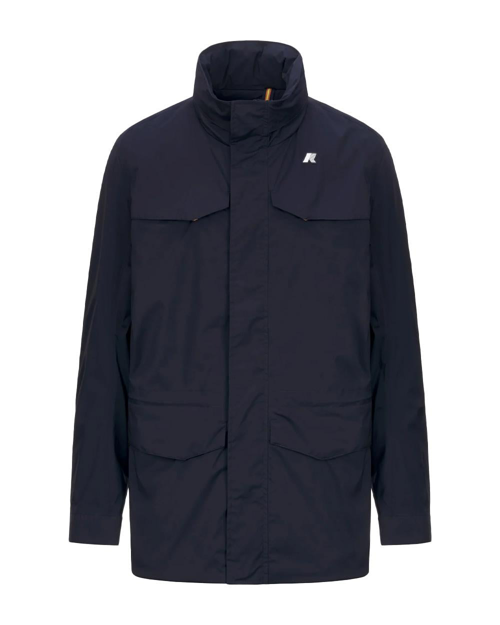 K-WAY Giubbino K-WAY uomo K8135HW MANUEL STRETCH Blu cappuccio chiusura zip vita regolabile K8135HW K89