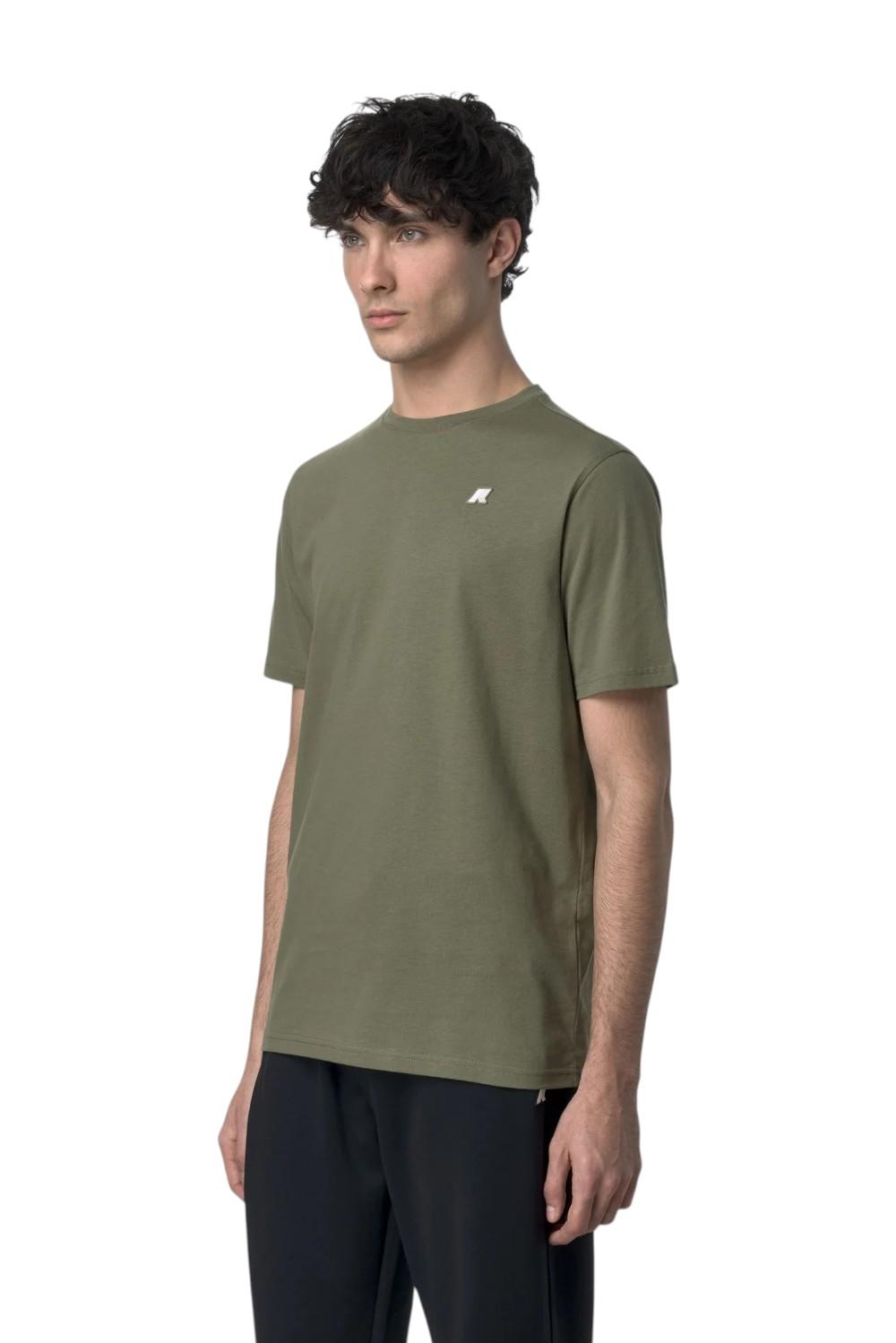 K-WAY T-shirt K-WAY uomo K7125UW V15 Odom Jersey Green Lichen K7125UW B15