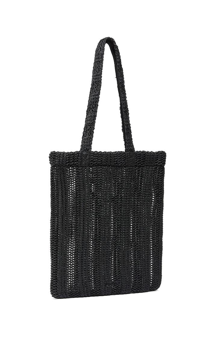 PINKO Borsa Pinko donna 106728A39Y Z99 Shopper Easy Tote Bag Rafia Nero<BR/> 106728A39Y Z99