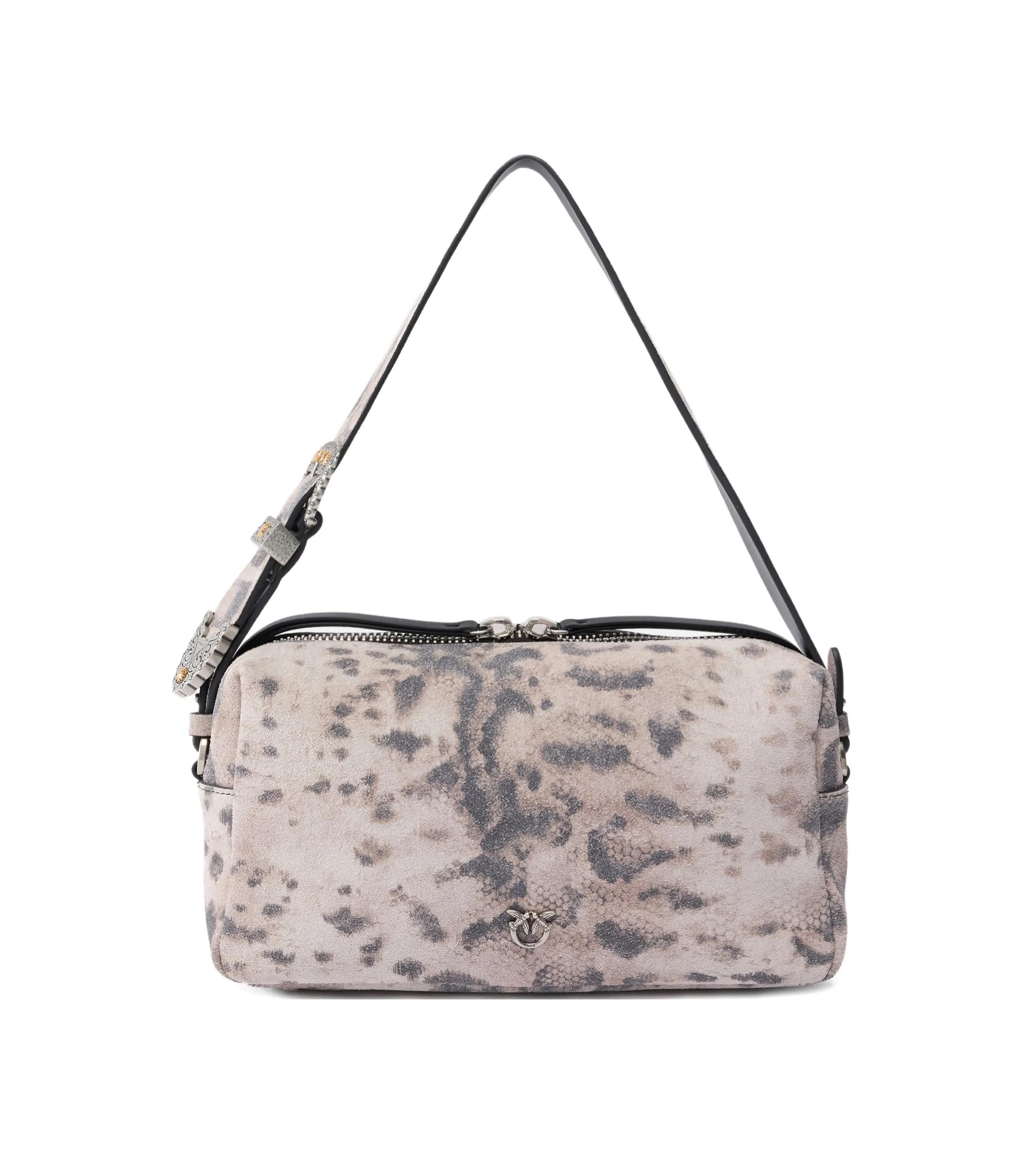 PINKO Borsa Pinko donna 106761A39V H8RO bauletto medio stampa animalier Avorio Nero Beige<BR/> 106761A39V H8RO
