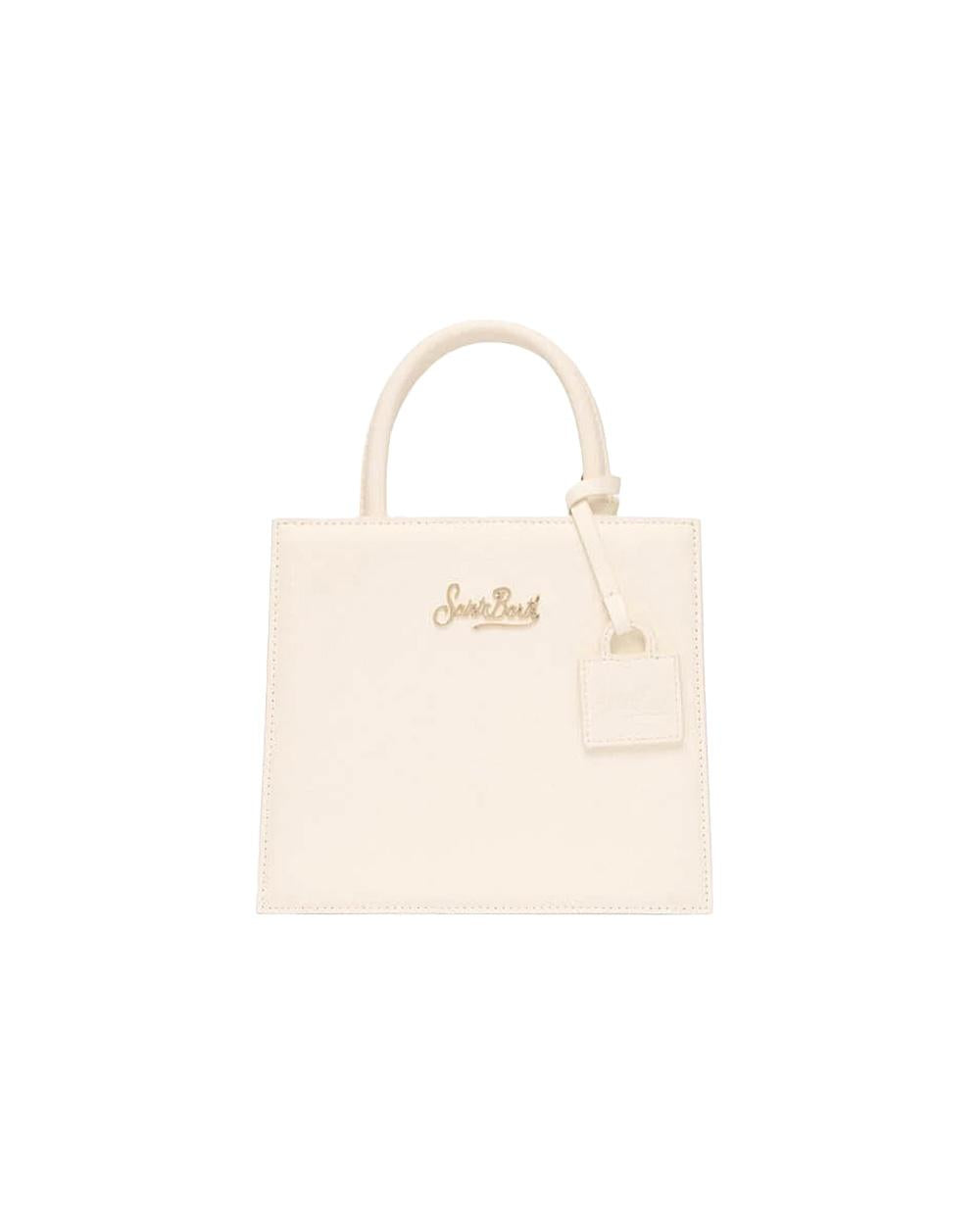 MC2 SAINT BARTH Borsa MC2 SAINT BARTH donna Shop Bag Mini SHBM000201506L Bianca pelle logo tracolla SHBM000201506L 10