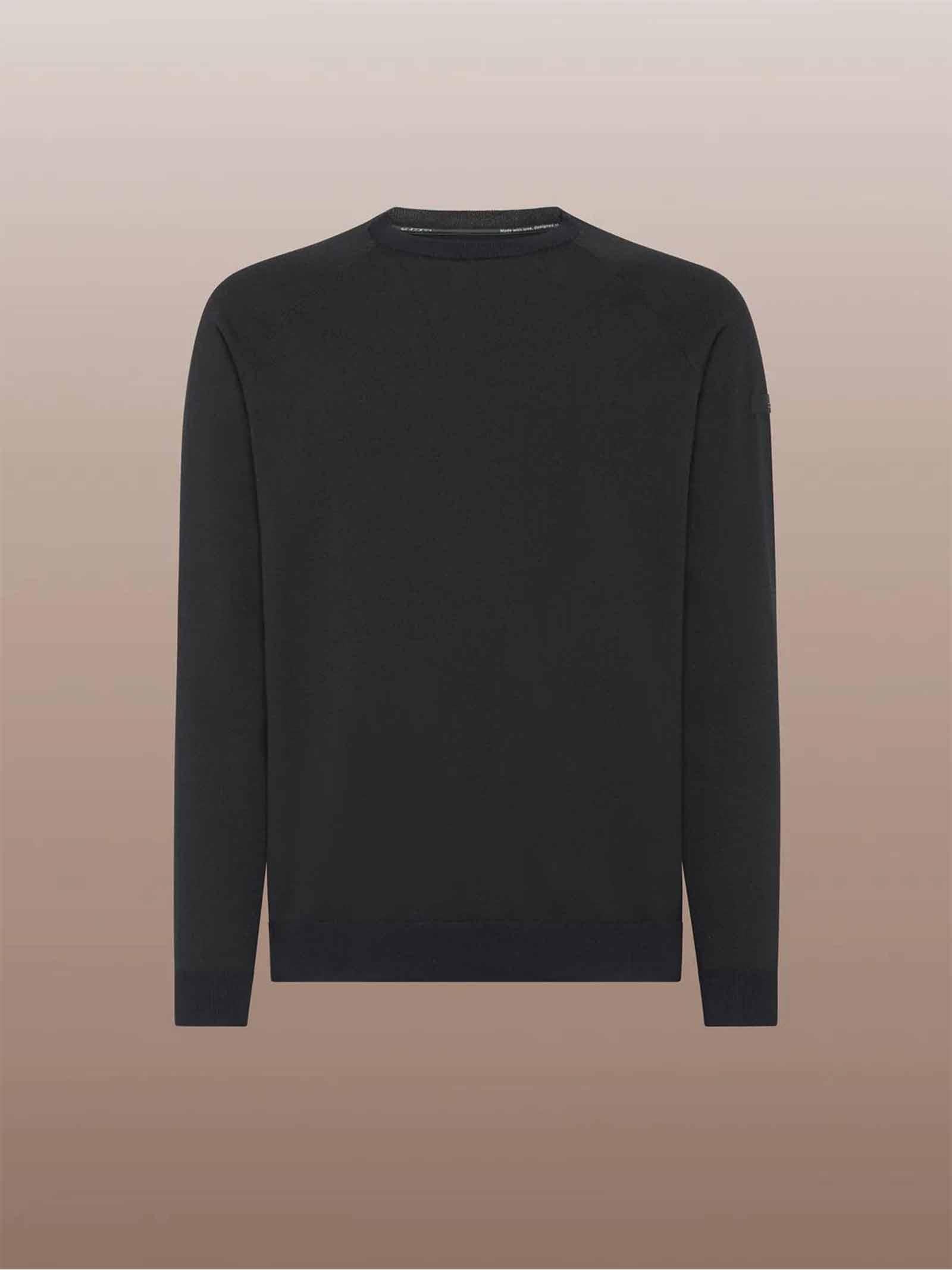 RRD Maglia RRD uomo AMOS COTTON ROUND KNIT W24120 Blu vestibilità regolare taglio reglan cotone W24120 60