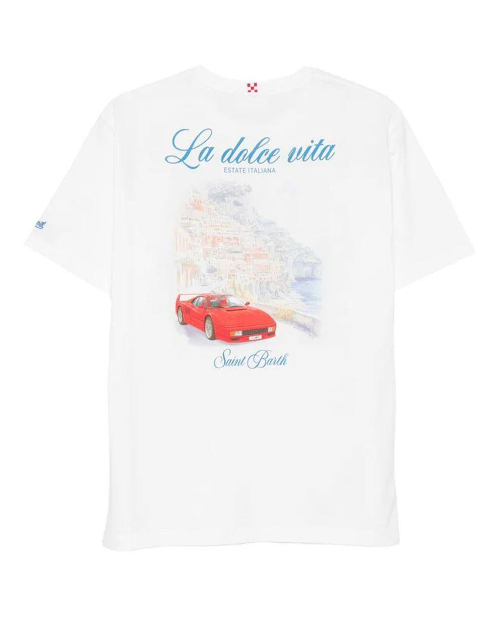 MC2 SAINT BARTH T-shirt Mc2 Saint Barth uomo Portland Dolce vita bianca <BR/> PRL000200932L 01N