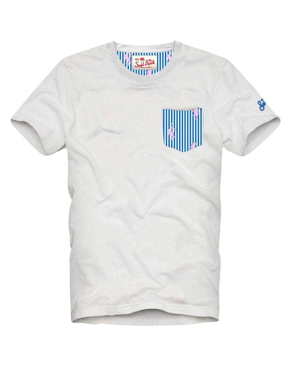 MC2 SAINT BARTH T-shirt Mc2 Saint Barth uomo Blanche monkey stripes bianca BLA000100704L 17