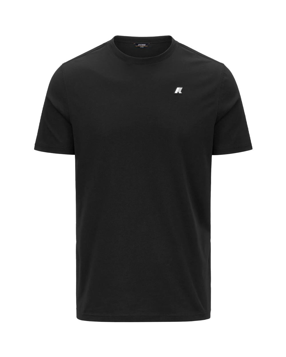 K-WAY T-shirt K-WAY uomo K7125UW ODOM JERSEY SLIM Nero logo silicone maniche corte cotone K7125UW USY
