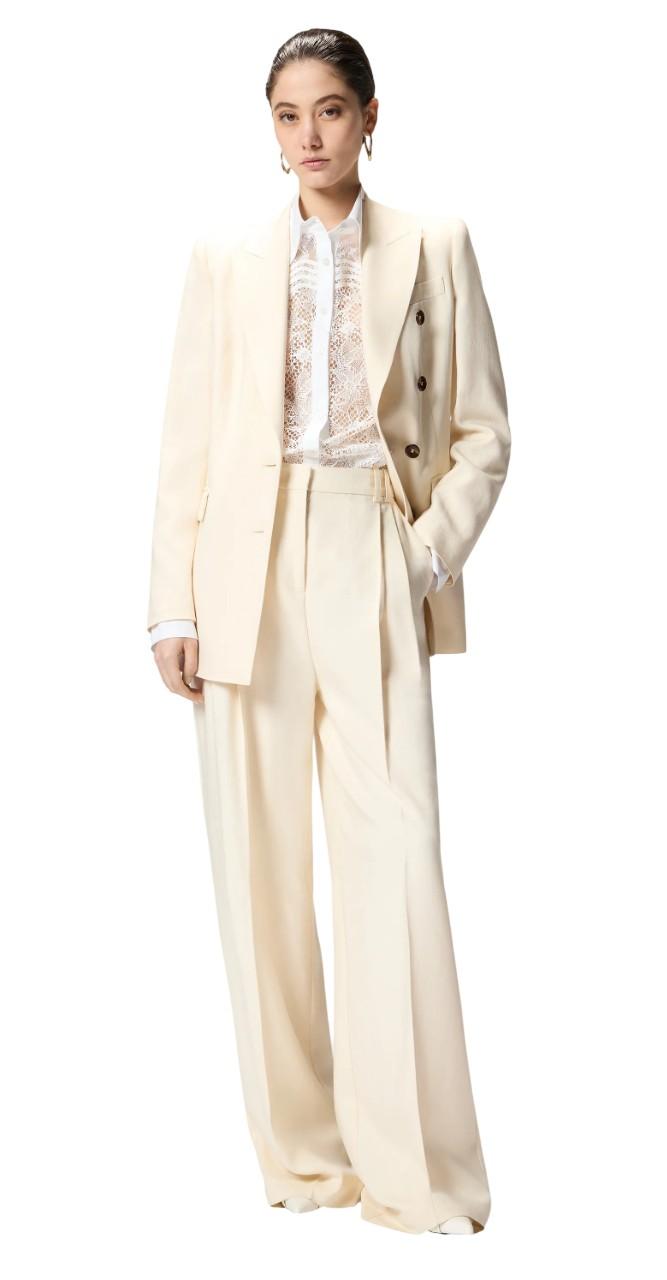 PINKO Pantalone Pinko donna 106918A2W6 C00 Brescello con piega stirata Panna<BR/> 106918A2W6 C00