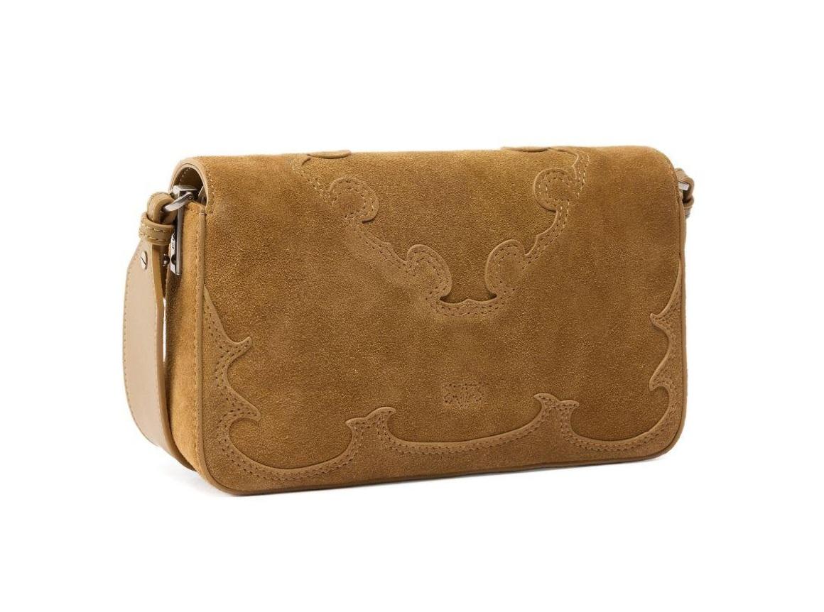 PINKO Borsa Pinko donna 106244A0F6L 22O Mini Love Bag One Slouchy in suede Beige<BR/> 106244A0F6 L22O