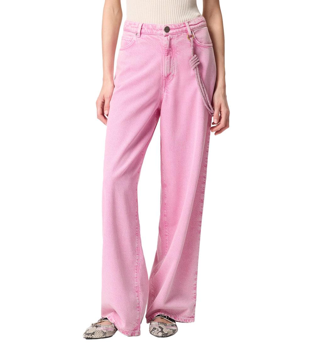 PINKO Jeans Pinko donna 104601A33R Lauryn rosa corda gioiello<BR/><BR/> 104601A33R P44