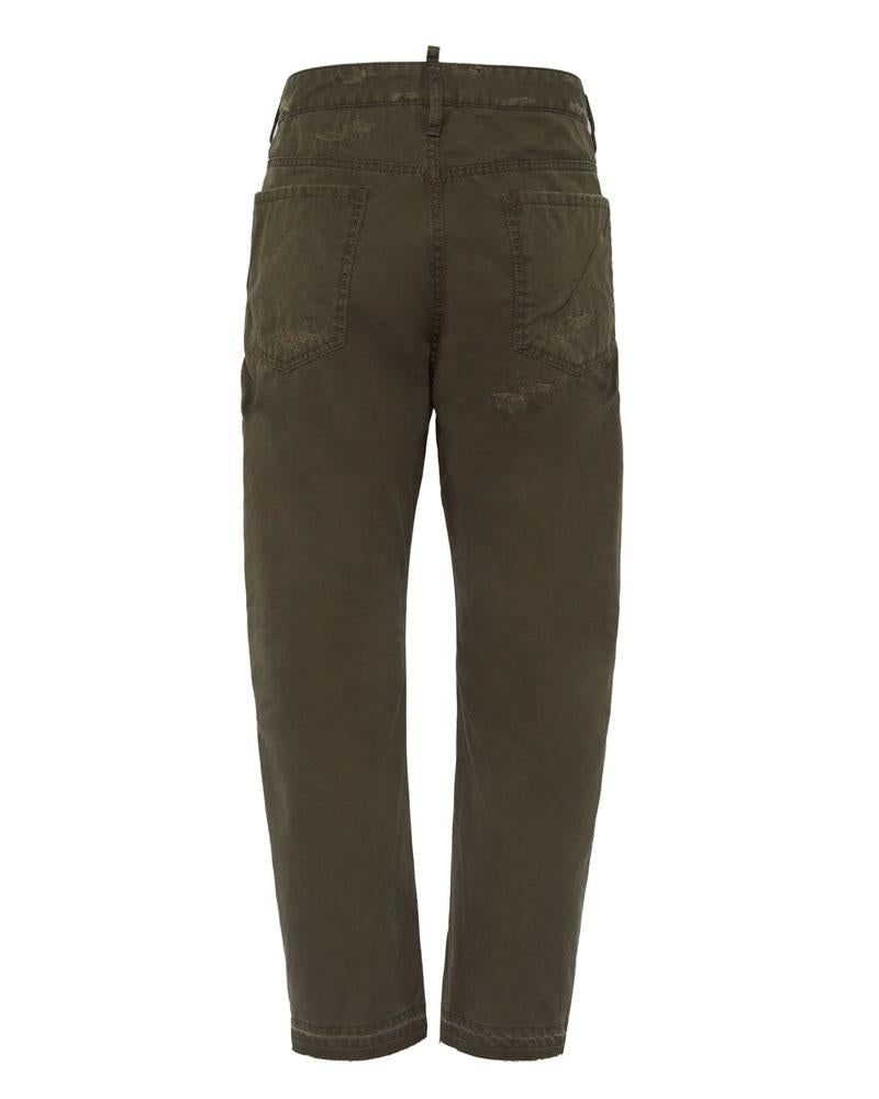 DSQUARED2 Jeans Dsquared2 uomo S74LB1679S41794 verde militare ripped wash big brother chinos<BR/><BR/> S74LB1679S41794 697