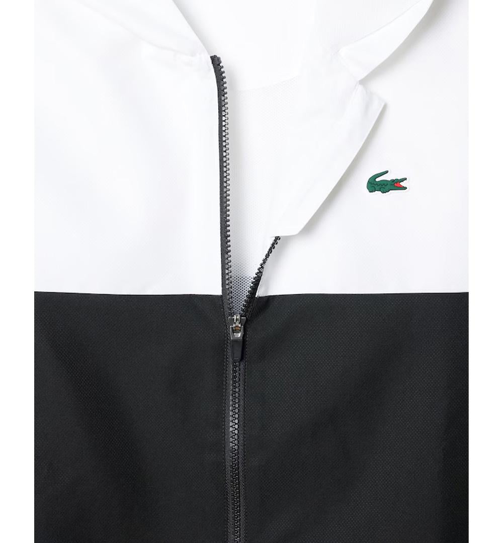 LACOSTE Giacca Lacoste uomo BH4776 Nera blu azzurro bianco taffetà a rombi tasche coccodrillo<BR/> BH4776 7LI