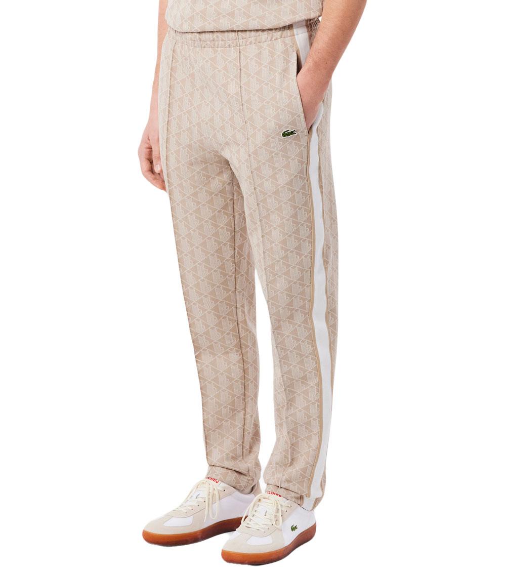 LACOSTE Pantalone Lacoste uomo XH1440 beige monogram jacquard<BR/> XH1440 8GI