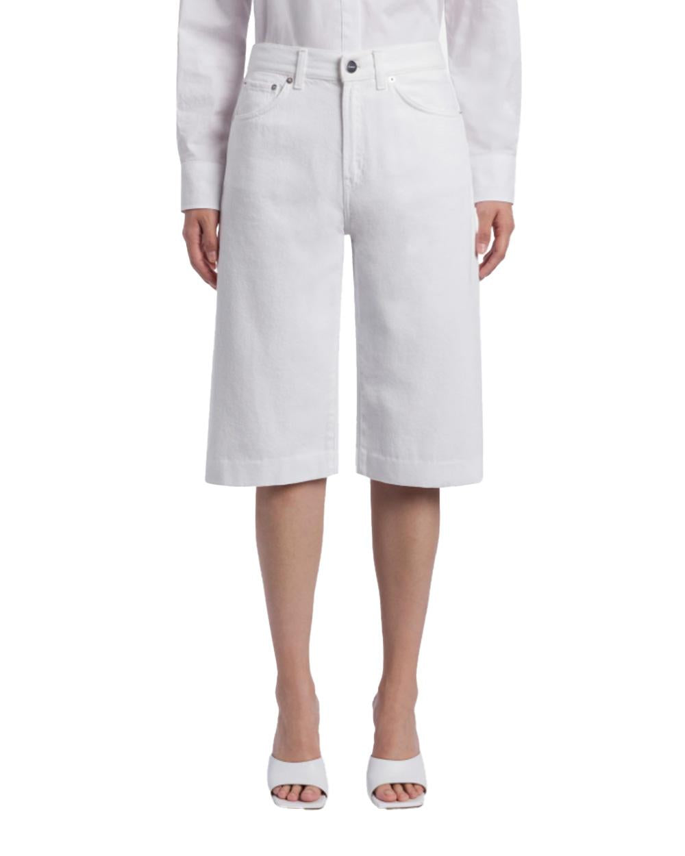 DONDUP Bermuda DONDUP donna DELFINE DP859BF0018D Bianco<BR/> DP859BF0018D 000