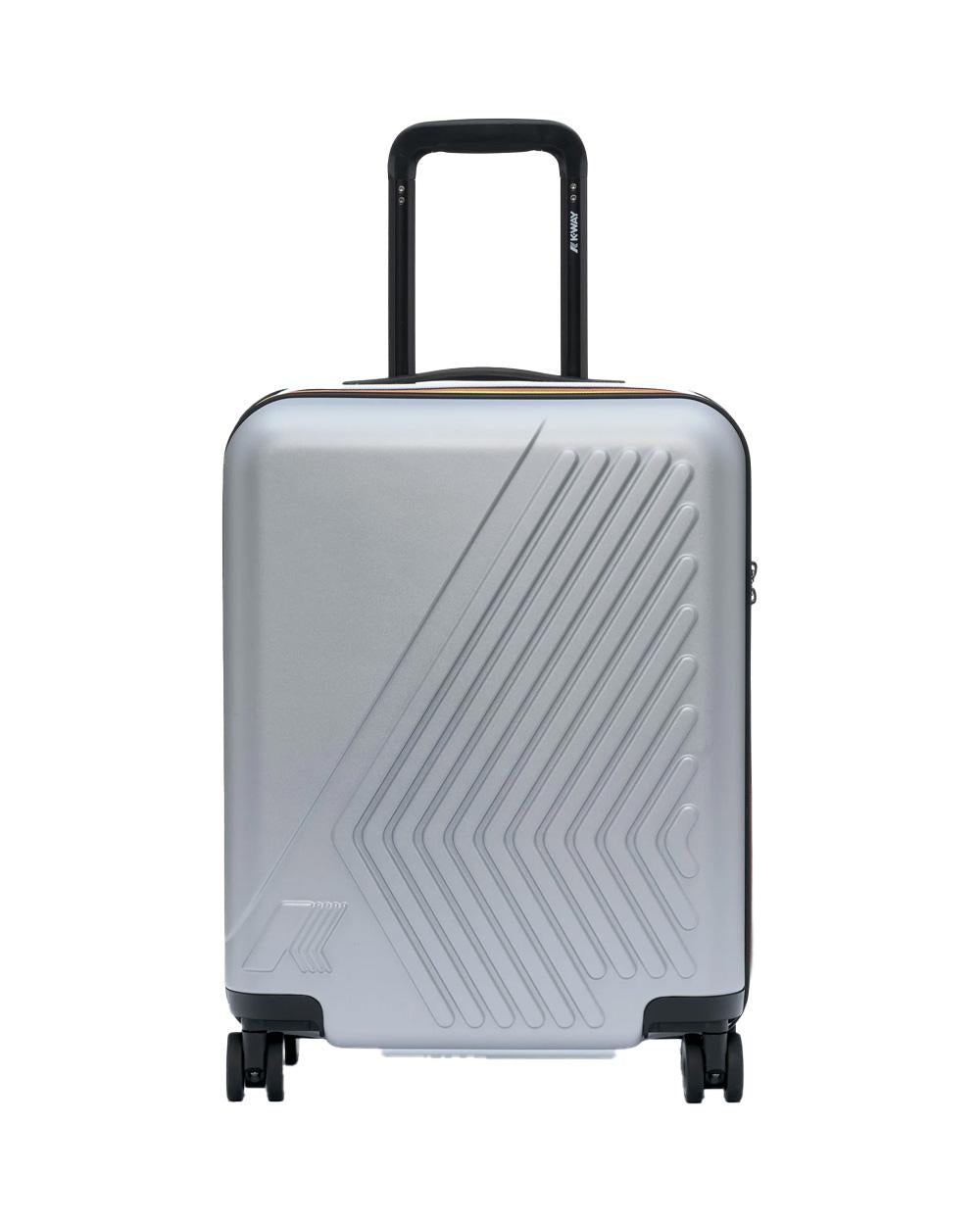 K-WAY Trolley K-WAY unisex K4125ZW EUDOXIE LOGO Grigio rigido tasca ruote girevoli K4125ZW 08Y