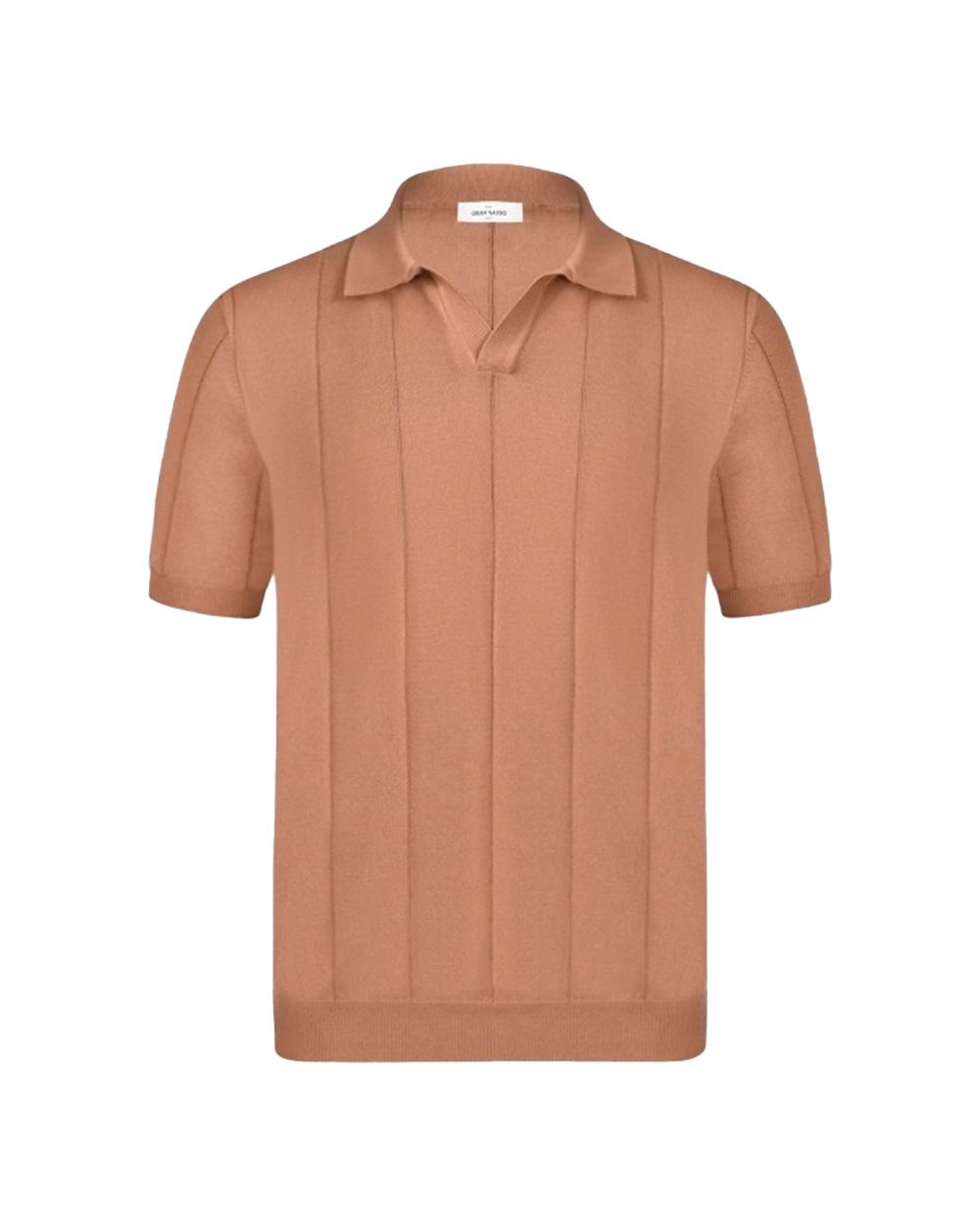 GRAN SASSO Polo GRAN SASSO uomo 5719120660 Marrone skipper lavorazione a coste cottone 5719120660 168