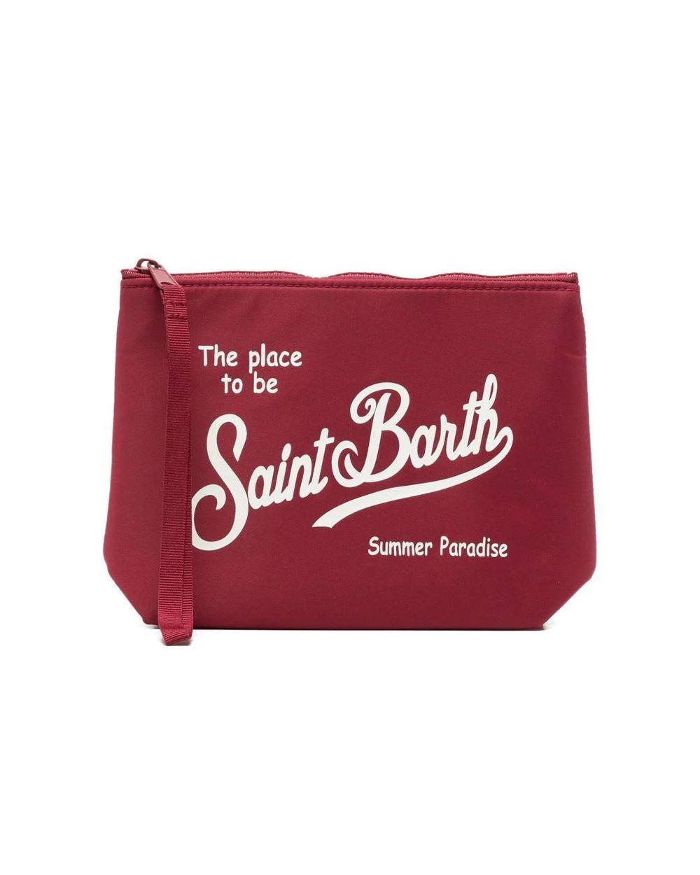 MC2 SAINT BARTH Pochette MC2 SAINT BARTH unisex Aline ALI005300037L Rosso logo nylon zip laccetto ALI005300037L 47