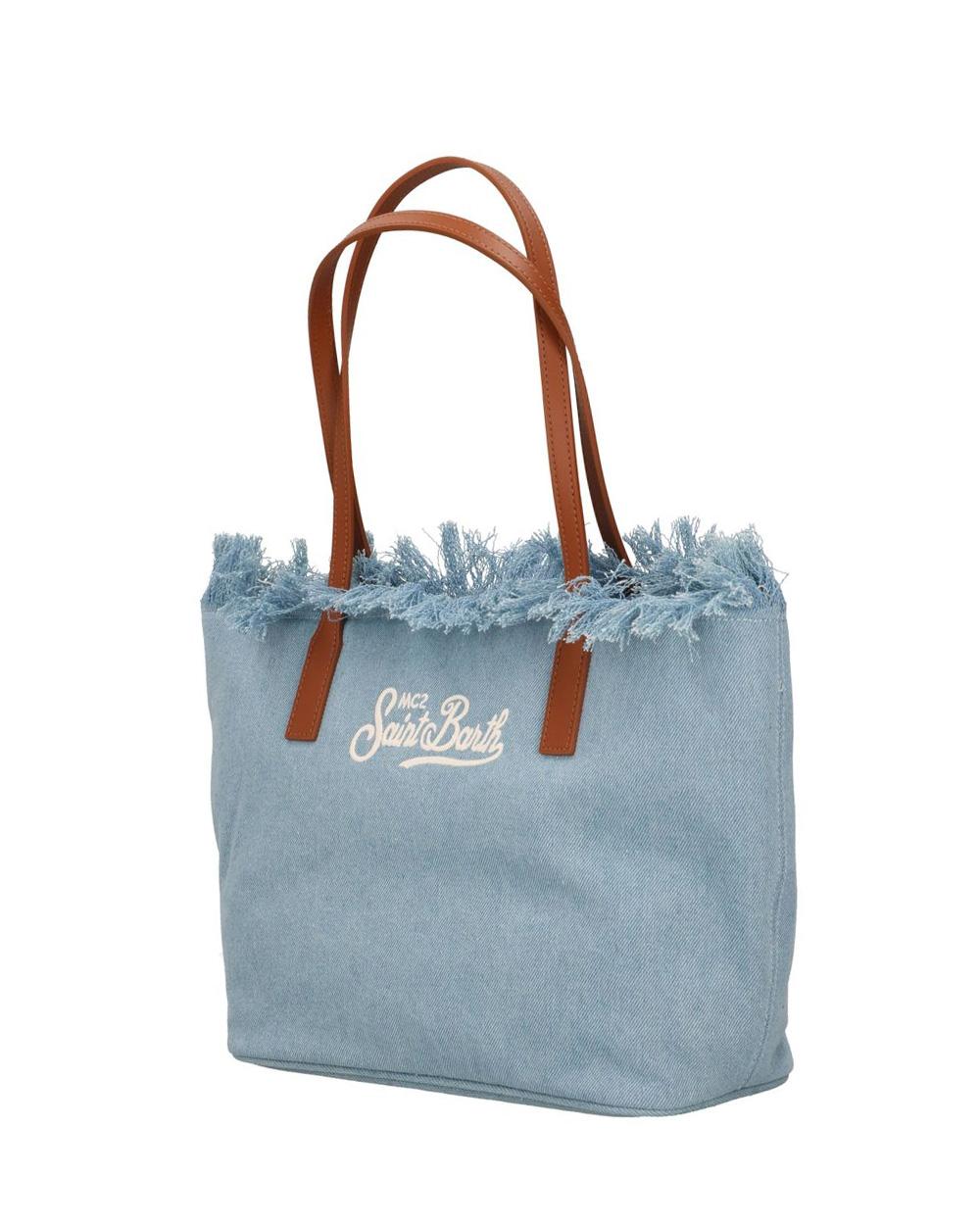 MC2 SAINT BARTH Borsa MC2 SAINT BARTH donna CITY BAG FRINGE CBMF00101759L Celeste CBMF00101759L 00