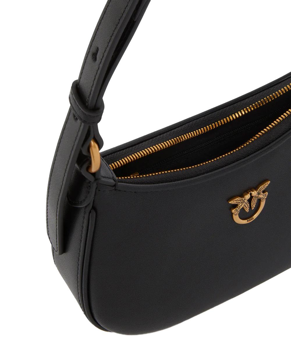 PINKO Borsa PINKO donna HORIZONTAL FLAT 103538A0F1 Nera tracolla pelle fodera spalla 103538A0F1 Z99Q