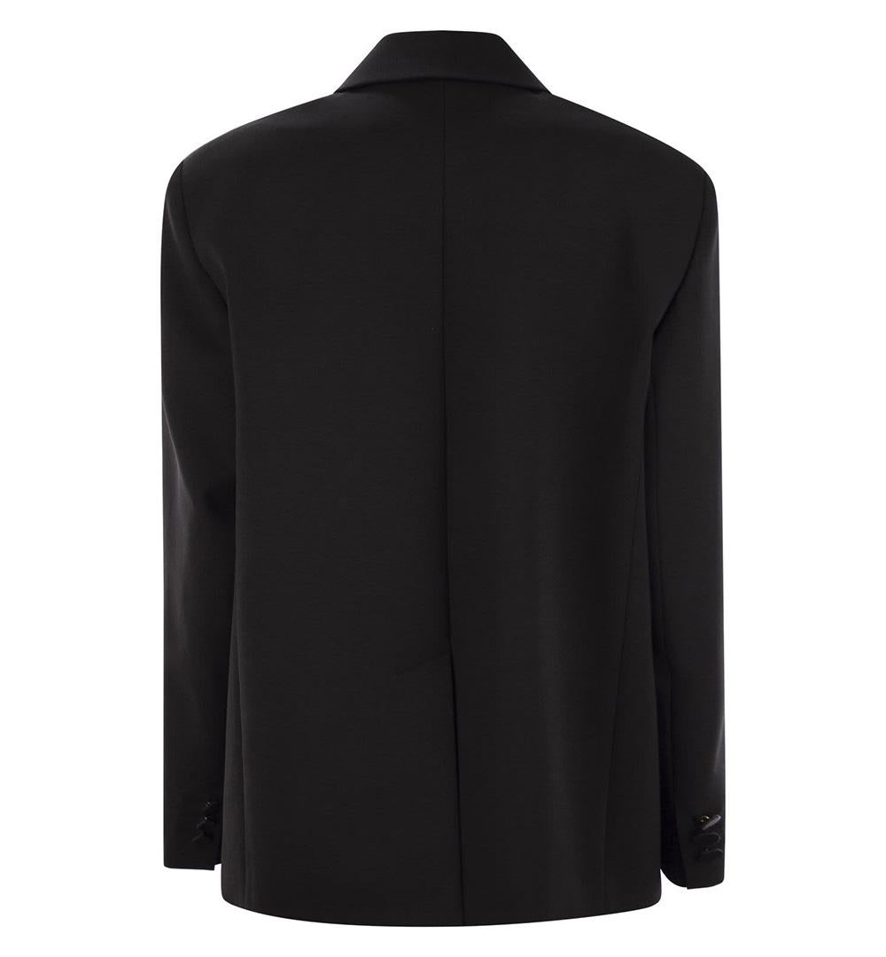 WEEKEND Blazer Weekend donna SAVA 2515041071600 Nero monopetto misto lana over raso 2515041071600 003