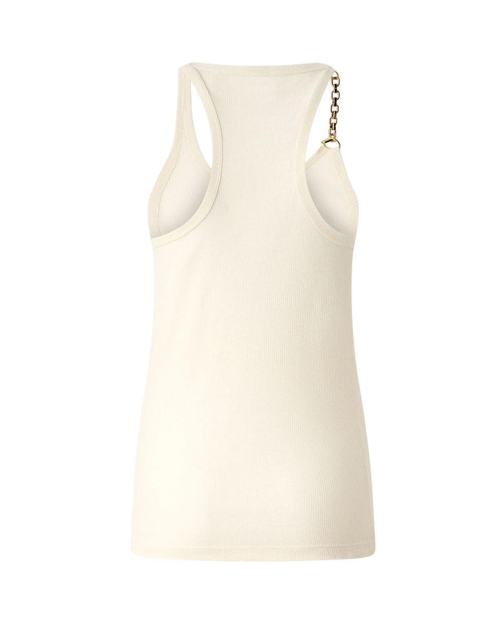PINKO Canotta Pinko donna 106633A32C Charlene panna catena 106633A32C C03